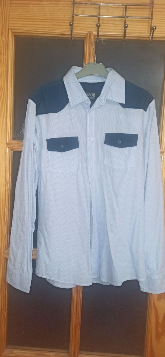 Camisa mil rayas con detalles marino