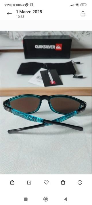 Gafas de sol Quiksilver 100% Nuevas