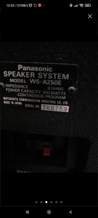 Altavoces Panasonic Ramsa