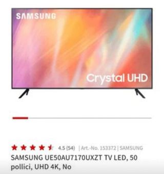 Samsung TV LED 50 Pollici UHD 4K Danneggiato