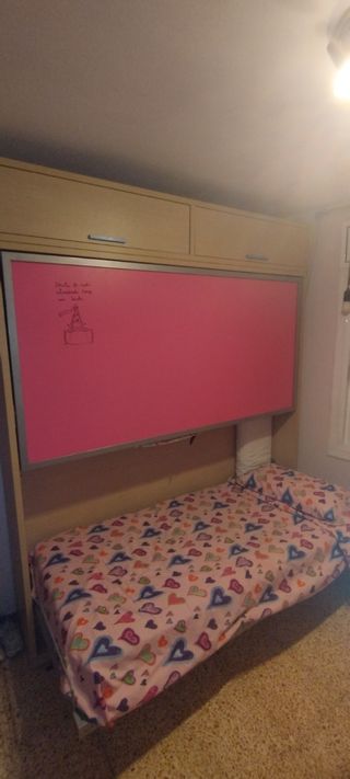 Litera plegable con Almacenaje Superior y colchone