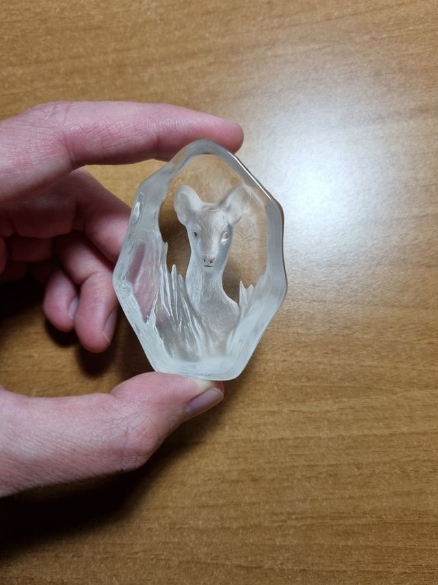 Scultura in cristallo, cerbiatto