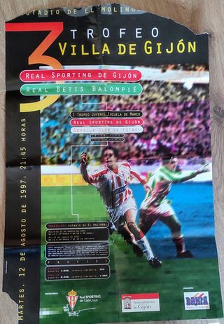 Cartel fútbol Sporting de Gijón 1997