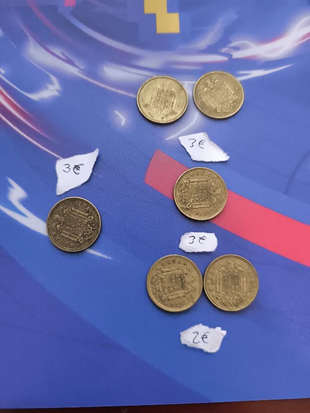 Monedas de 1 peseta 1966 (6u)