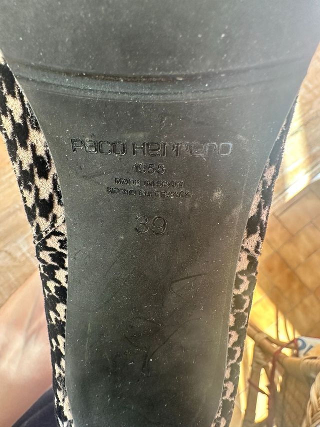 Zapato tela pata de gallo