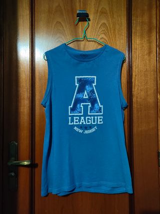 Camiseta sin mangas azul hombre talla S