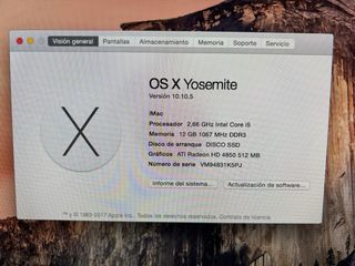 iMAC 27 pulgadas de finales de 2009
