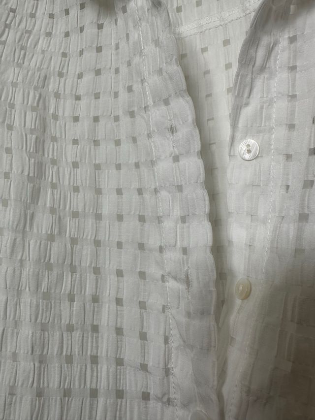 Blusa a cuadros semitransparentes