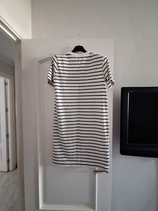 Vestido d rayas manga corta