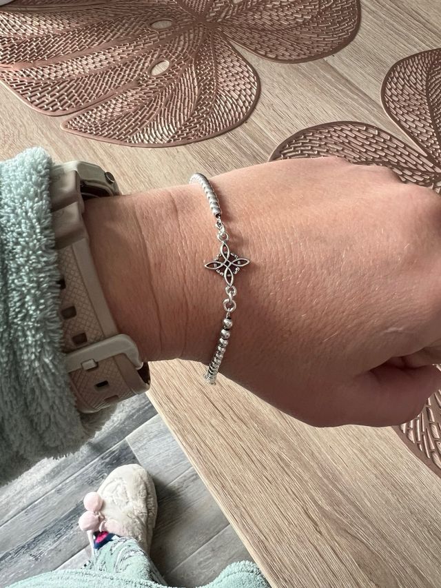 Pulsera nudo de bruja plata 925