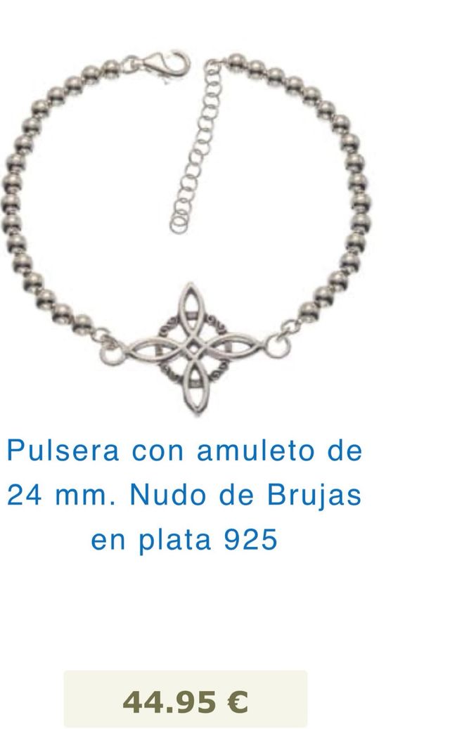 Pulsera nudo de bruja plata 925