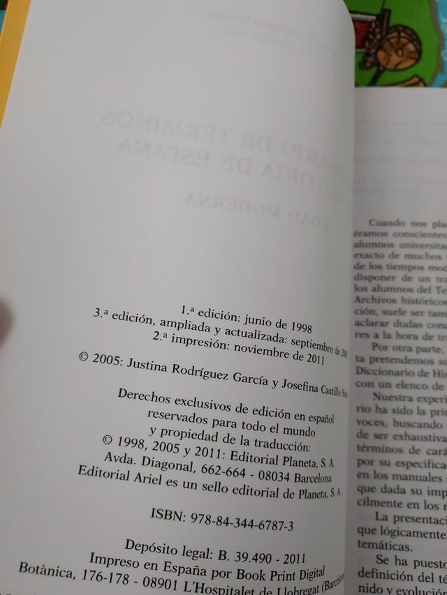 Diccionario de términos de Historia de España. 