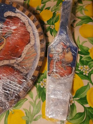 Piatto natalizio con paletta ceramica