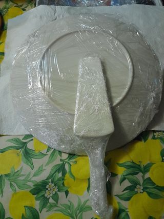 Piatto natalizio con paletta ceramica