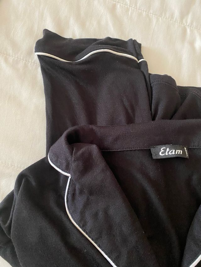 Pijama Etam negro corte masculino