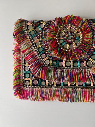 Bolso Bohemio Artesanal con Espejos y B