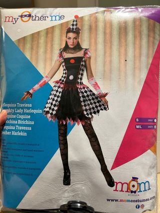 Disfraz adulto Arlequina/halloween