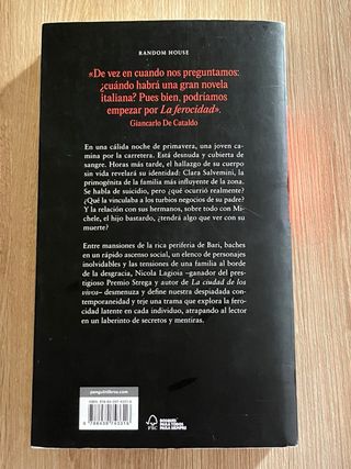 Libro “La Ferocidad” de Nicola Lagioia