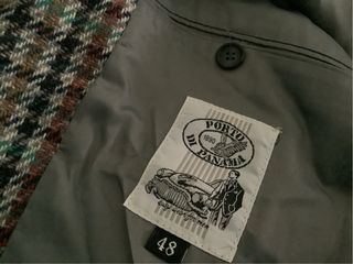 Giacca in lana motivo a quadri