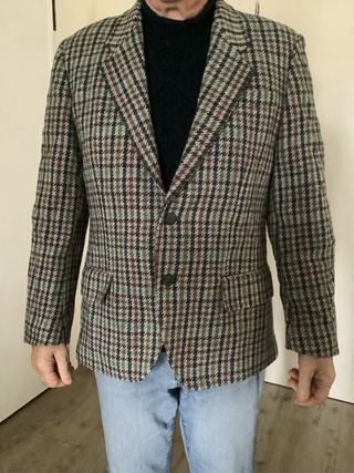 Giacca in lana motivo a quadri