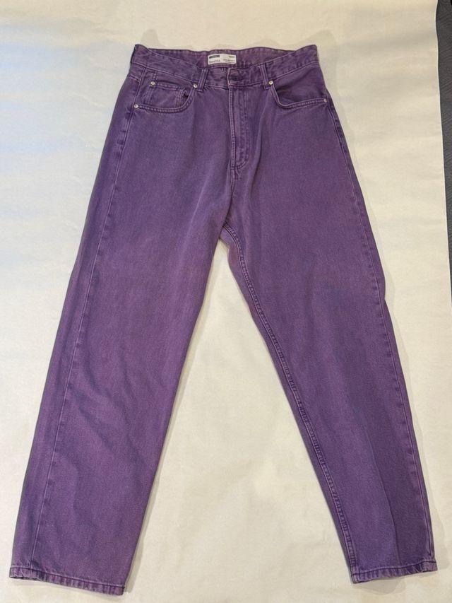 Purple zara baggy jeans