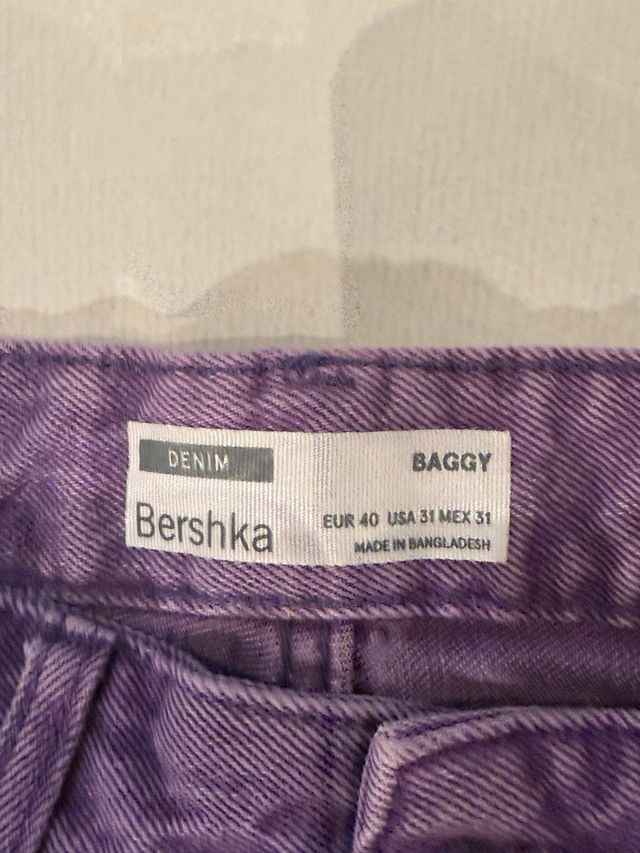 Purple zara baggy jeans