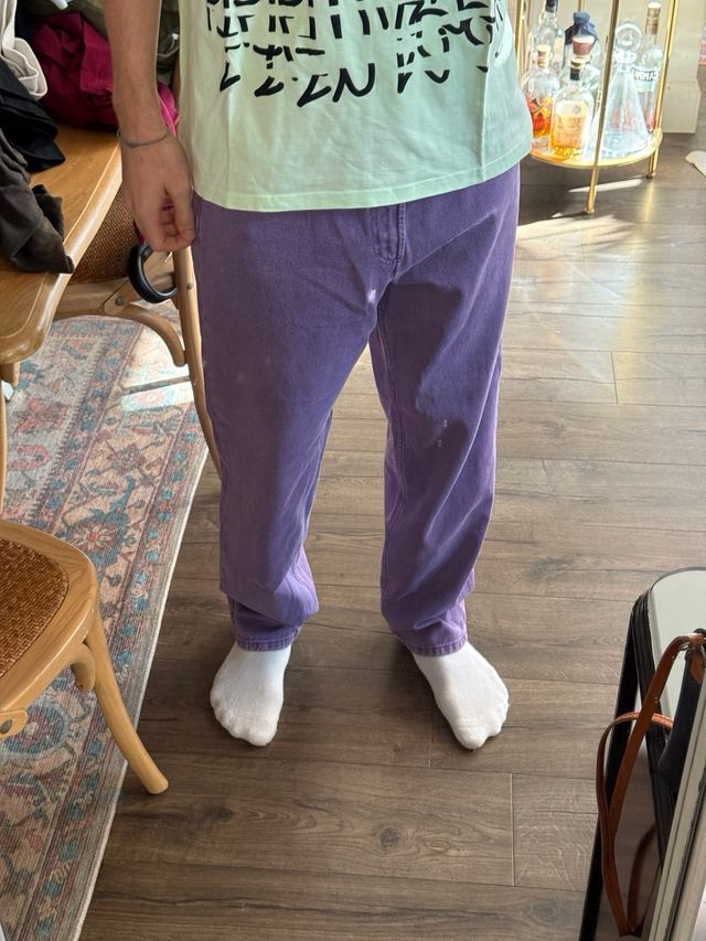 Purple zara baggy jeans