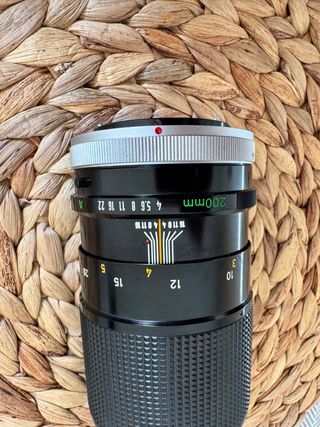 Objetivo Canon fd 200mm