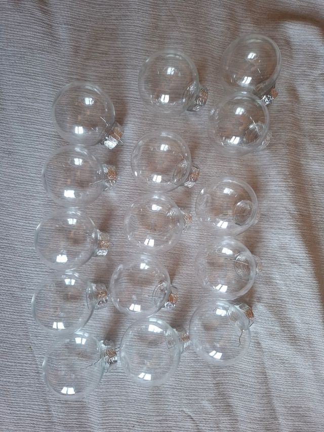 14 Bolas transparentes para árbol Navidad