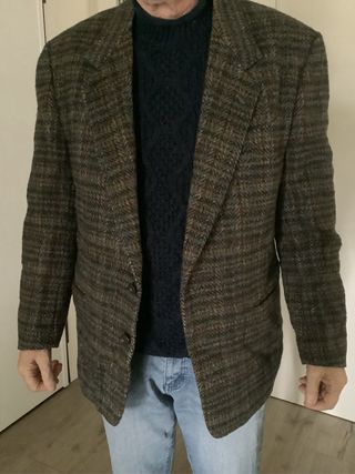 Giacca in lana verde/marrone