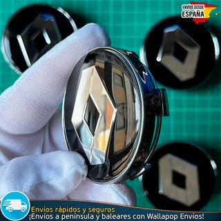 X4 Tapacubos Renault 60mm Cubrebujes Tapas Llantas