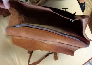 Bolso/cartera/bandolera cuero vintage.