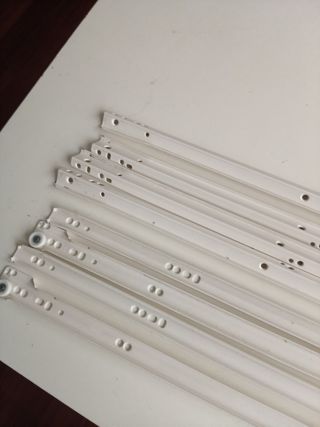 2 juegos de guías para  cajón fondo 80mm