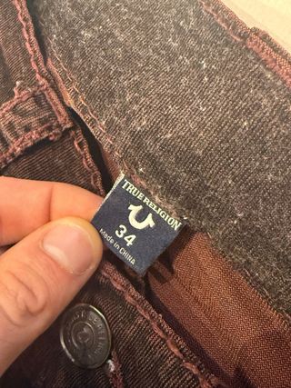 True religion red jeans