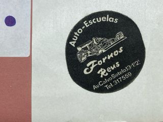 PEGATINA AUTO ESCUELA FORNOS DE REUS EN TELA