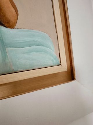Cuadro doble marco pintura oléo.