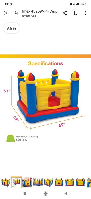 Castillo hinchable niño