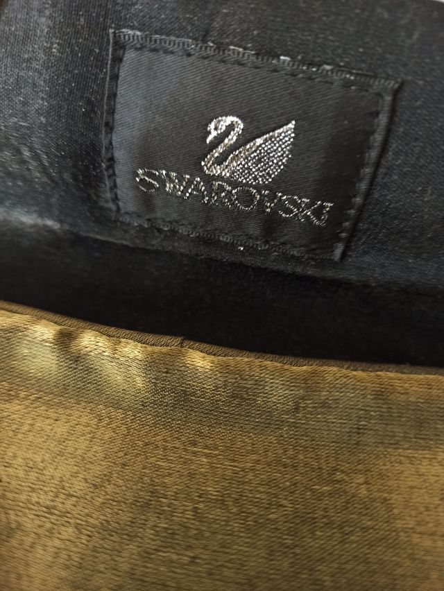 Portagioie raso verde Swarovski 