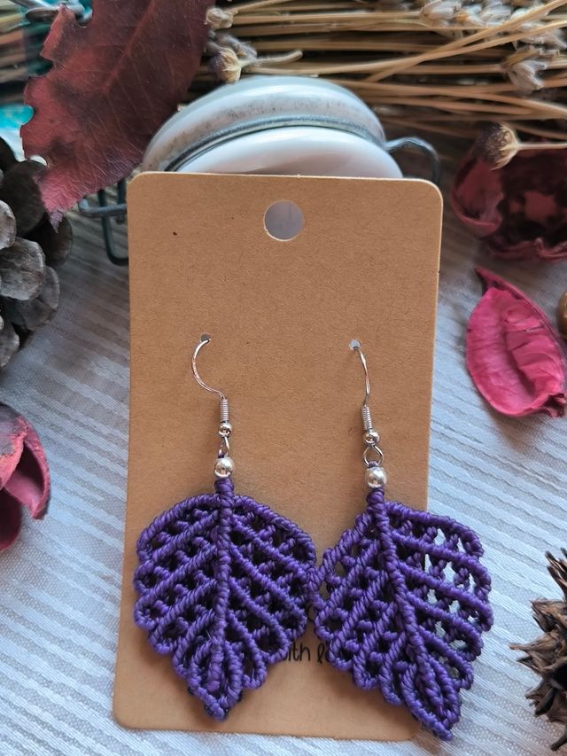 Pendientes macramé.