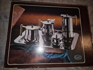 Juego de café y té 5 piezas acero inox