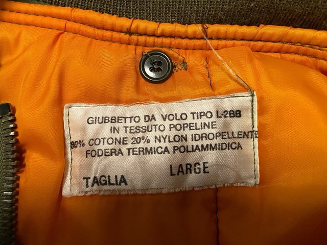 Giubbotto bomber volo L-2BB Aeronautica Militare