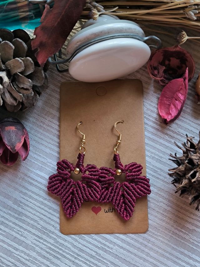 Pendientes macramé