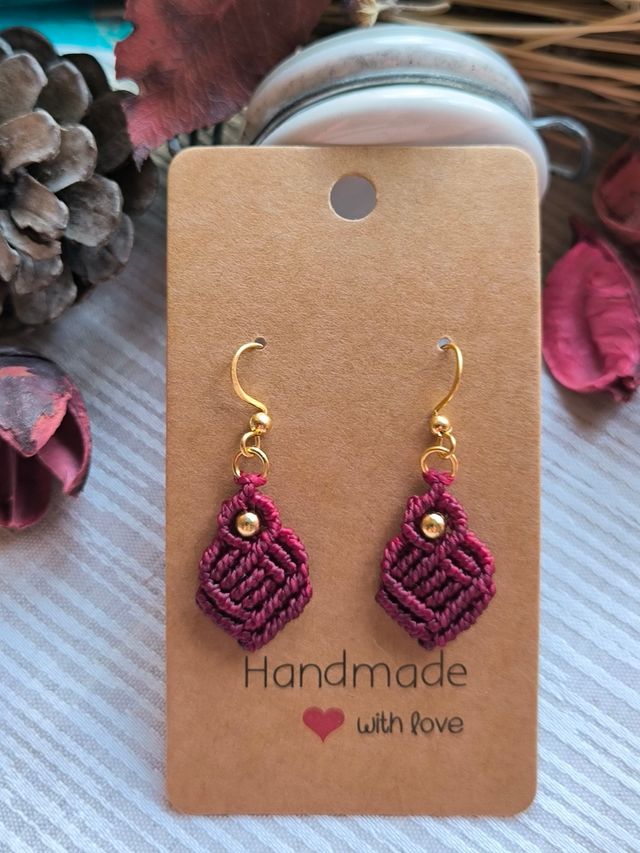 Pendientes macramé.