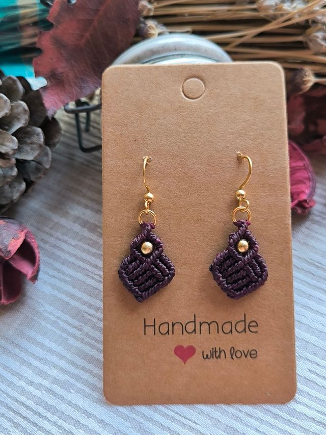 Pendientes macramé.
