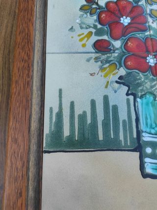 Quadro in ceramica floreale