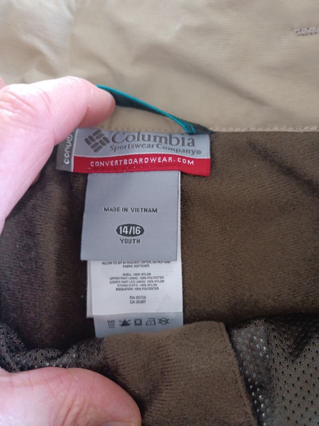 Pantalón esquí Columbia talla 14/16 años