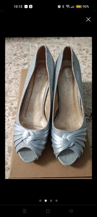 Zapatos plateados