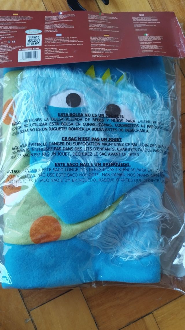 Disfraz bebe 12a24 mesea, monstruito