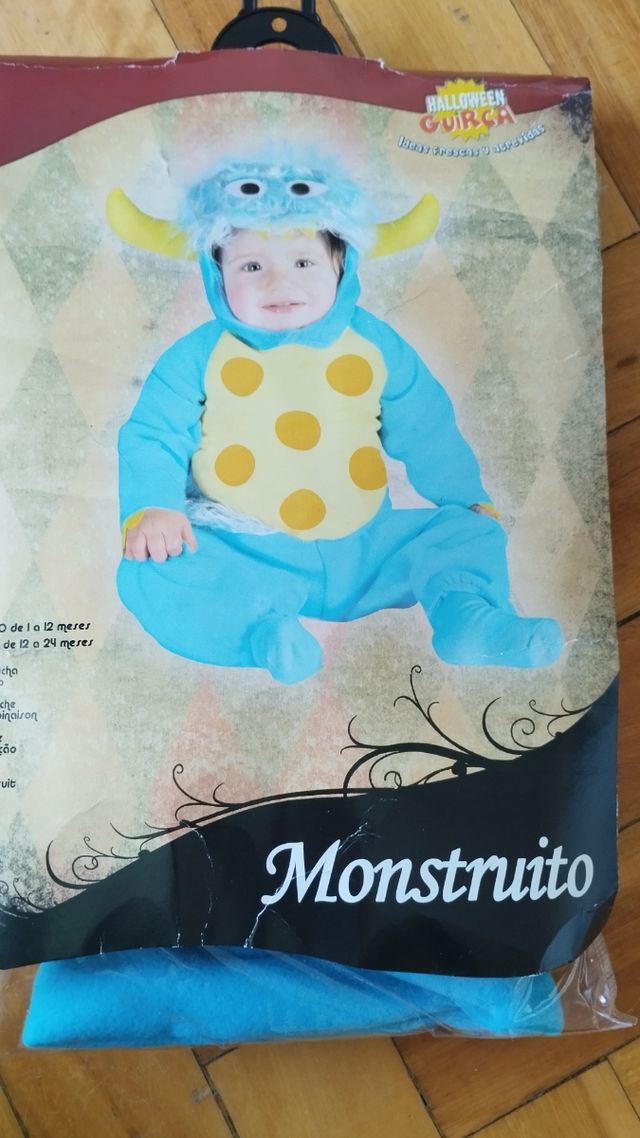Disfraz bebe 12a24 mesea, monstruito