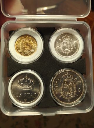 LOTE MONEDAS 1, 5, 25, 50 PESETAS 1975*80